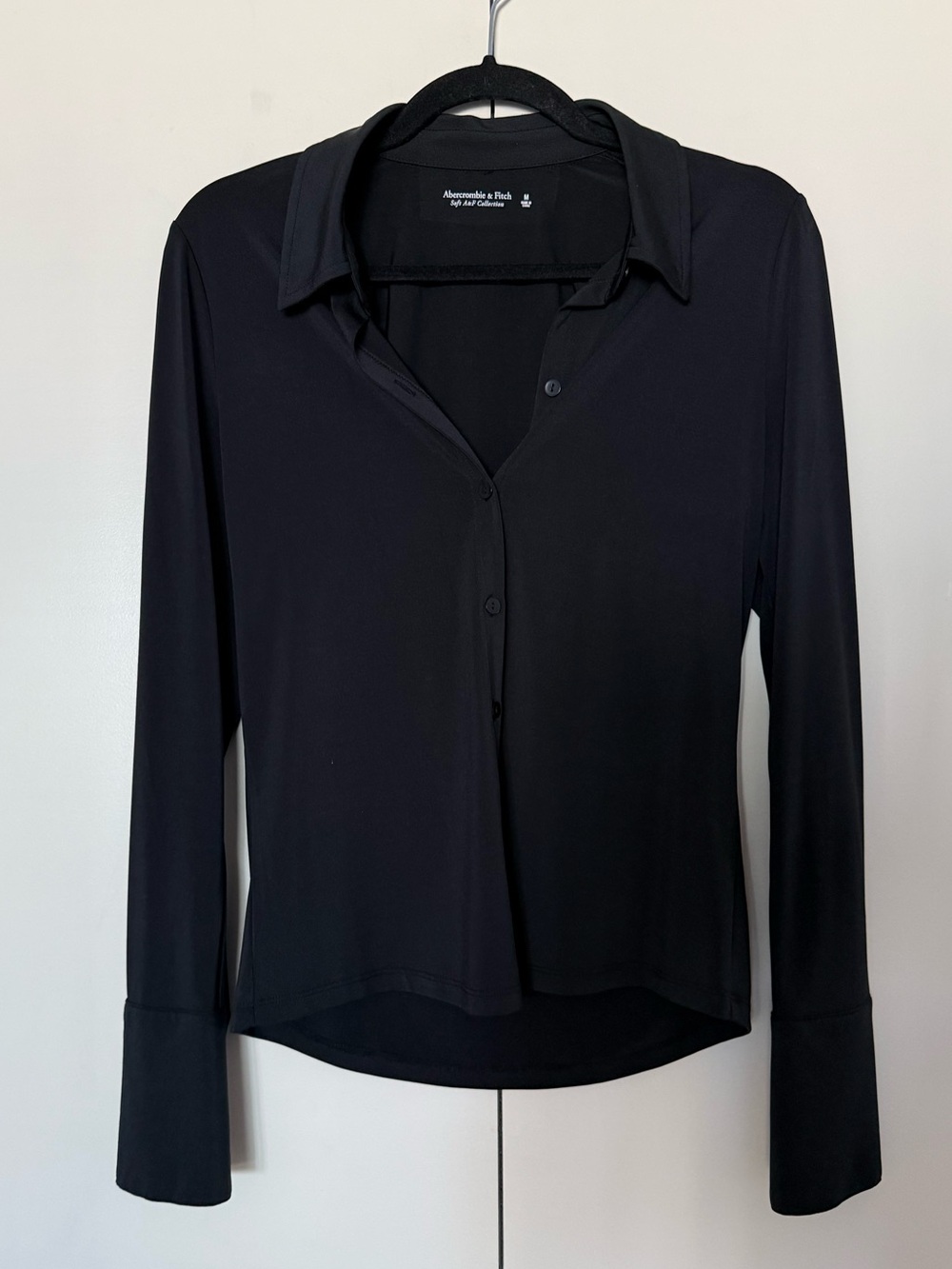 Abercrombie & Fitch Black Long-Sleeve Button Down Shirt